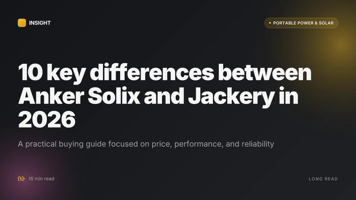 10 Key differences between Anker Solix and Jackery in 2026