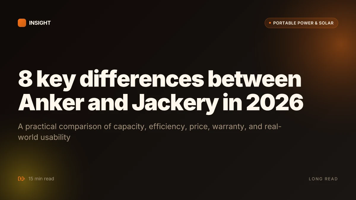 8 Key differences between Anker and Jackery in 2026