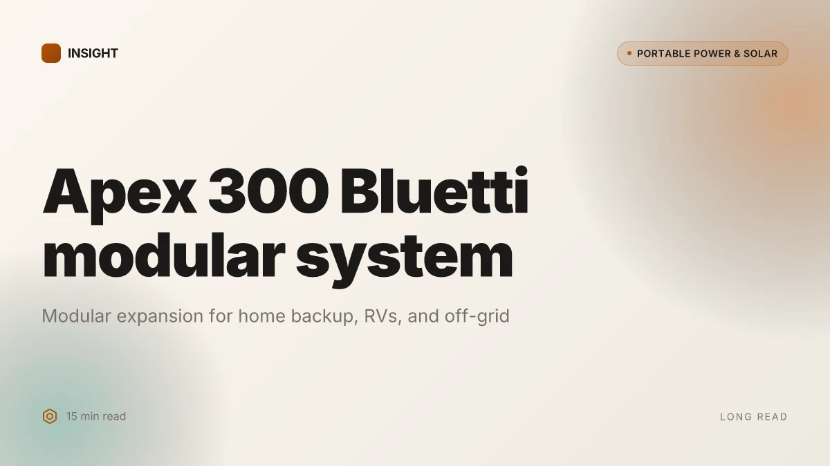 What makes the Apex 300 Bluetti a modular energy system worth watching in 2026