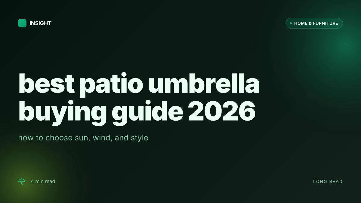 How to pick the best patio umbrella for sun, wind, and style in 2026