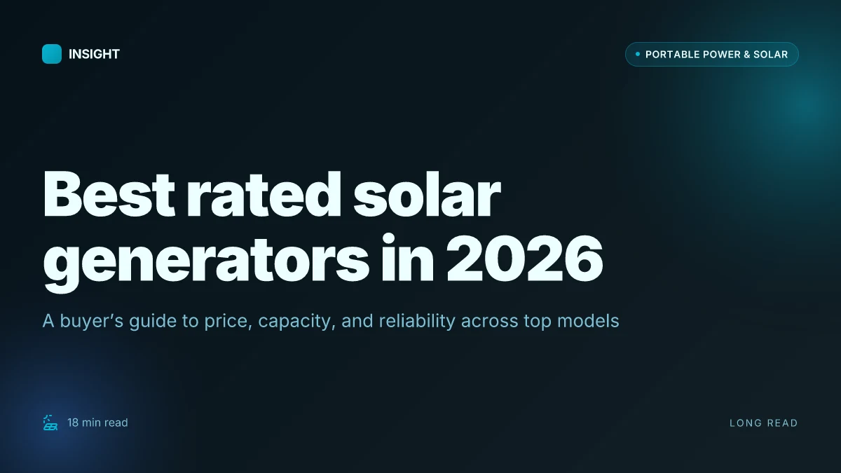 How to pick the best rated solar generators in 2026