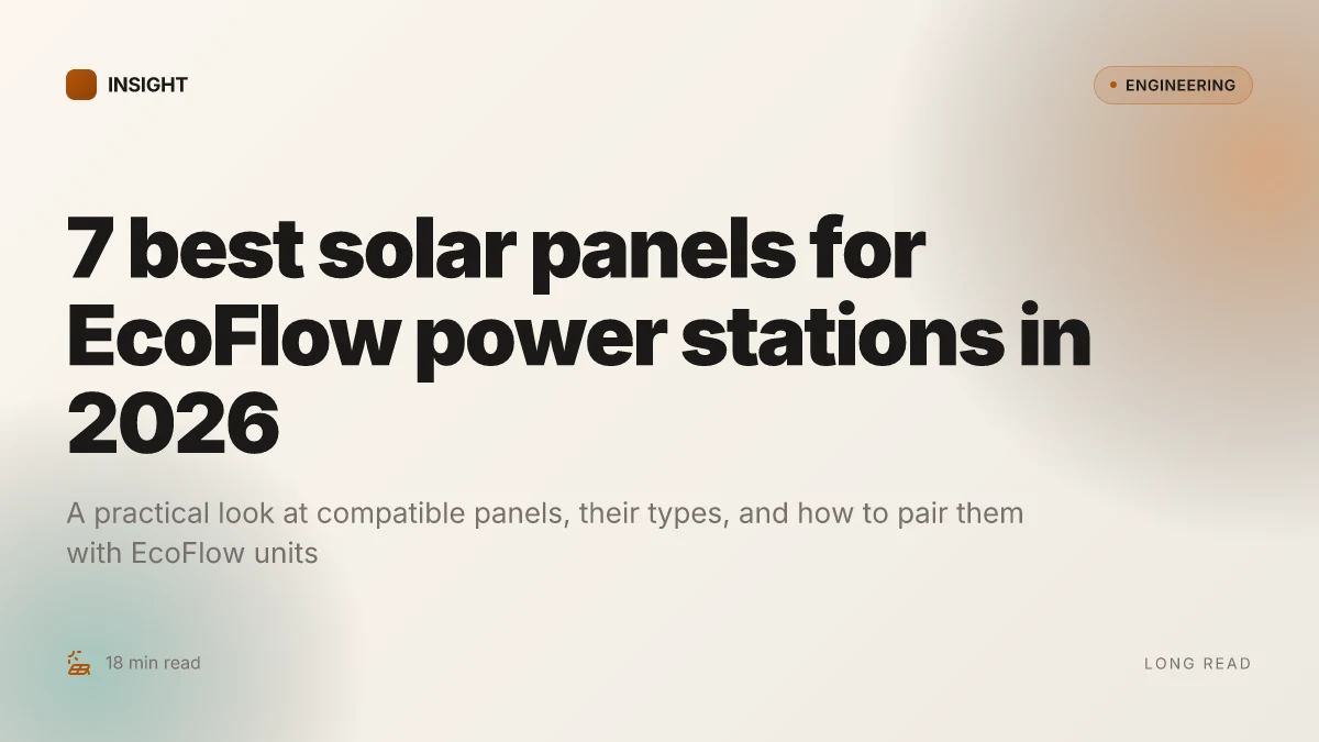 7 best solar panels for EcoFlow power stations in 2026