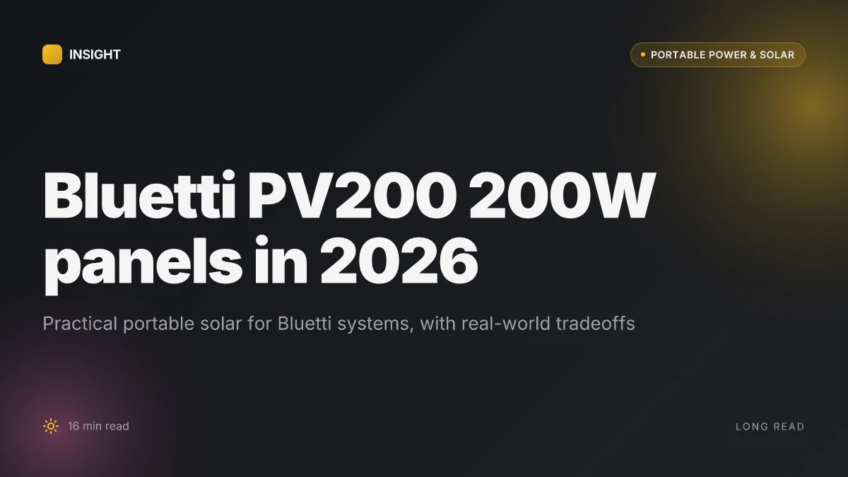What makes Bluetti PV200 200W panels a practical choice for portable power in 2026