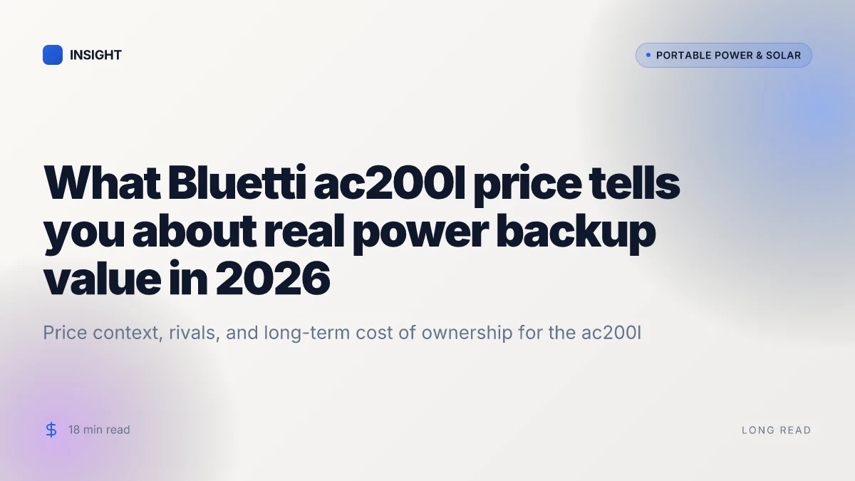 What Bluetti AC200L price tells you about real power backup value in 2026