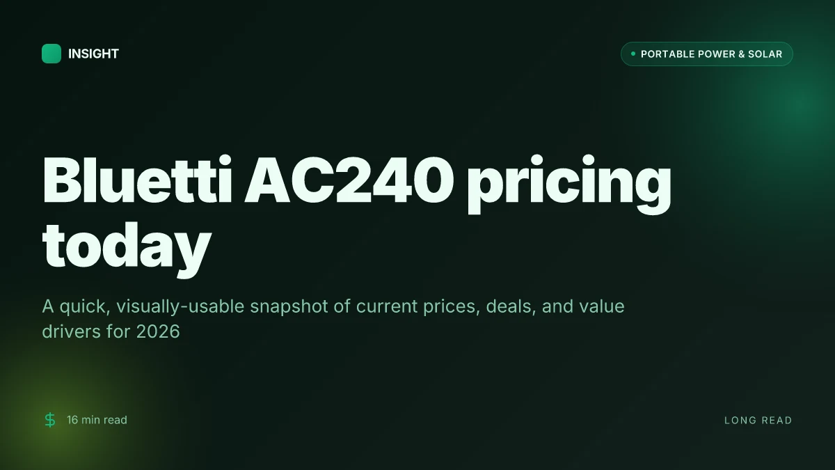 How Bluetti AC240 price affects your backup power strategy in 2026