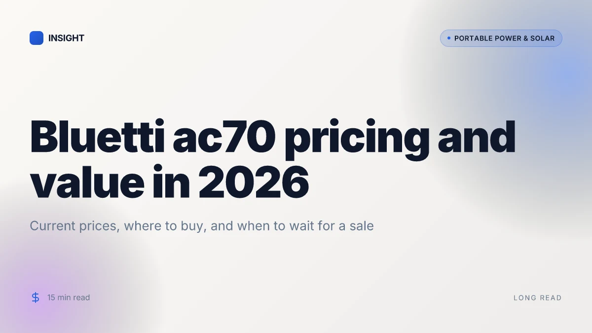 What is the Bluetti AC70 price in 2026 and how to time the best deal