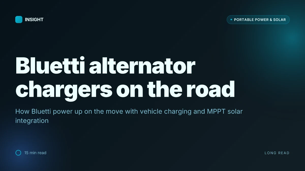 How Bluetti alternator chargers change road charging for RVs