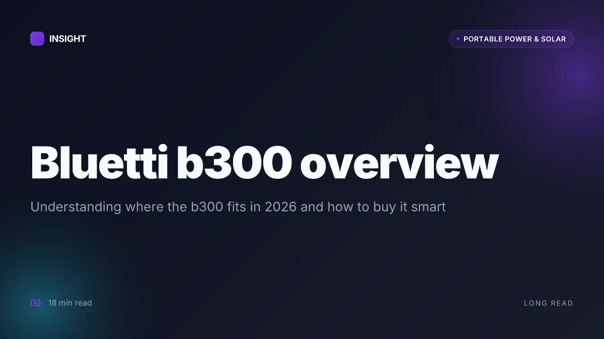 What is the Bluetti B300 for sale, and why it matters for off-grid power in 2026