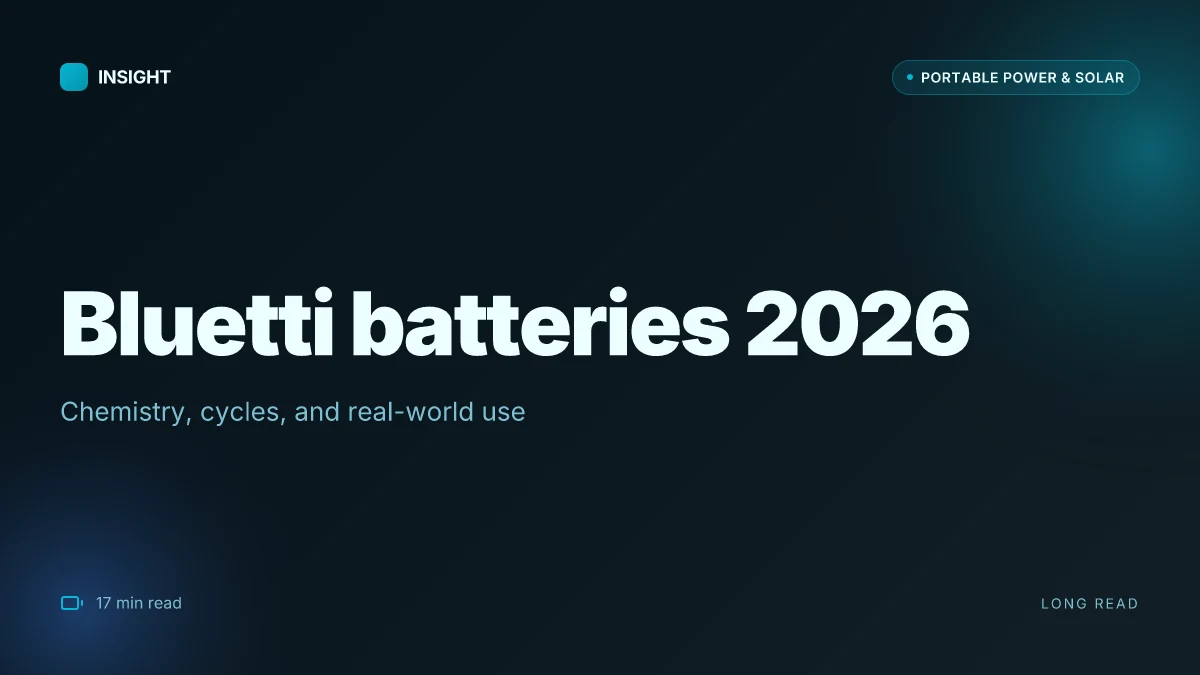 How Bluetti batteries compare in 2026: chemistry, cycles, and real-world performance