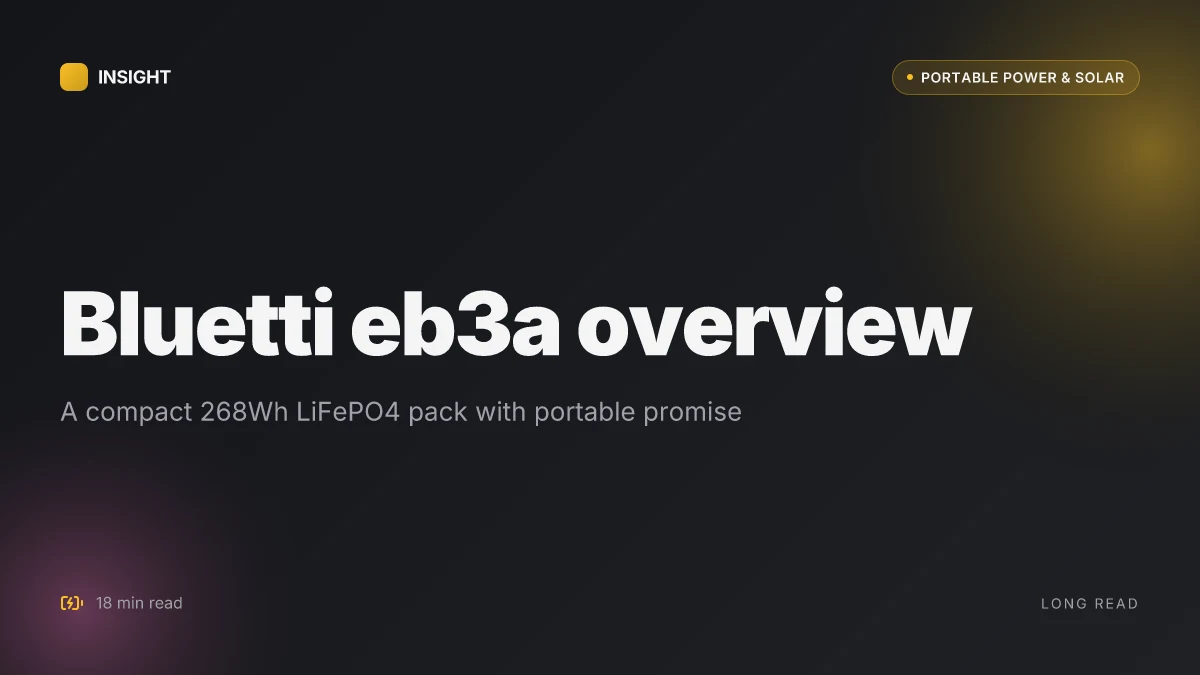 What makes the bluetti eb3a a standout portable power station
