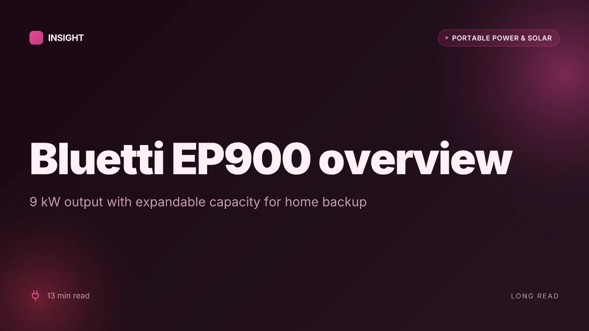 What is the Bluetti EP900, and how does its 9 kW output shape home backup