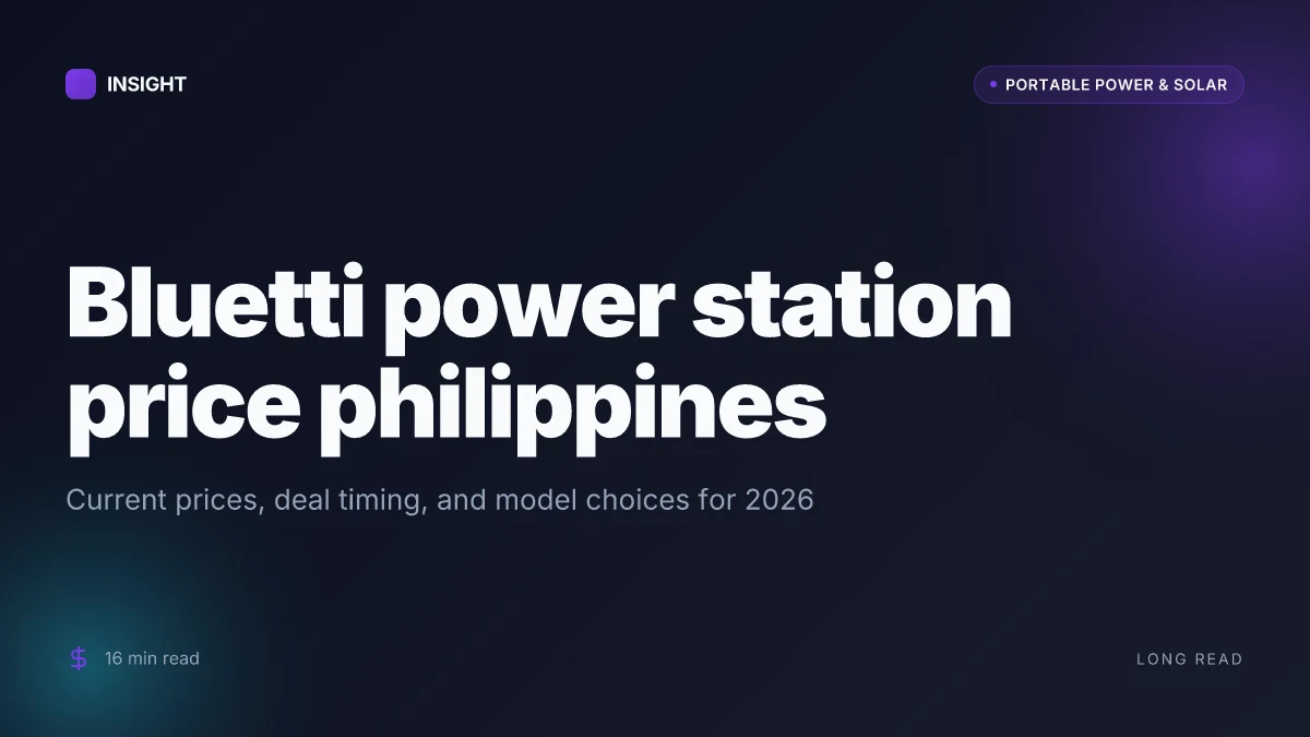 What Bluetti power station price philippines means for buyers in 2026