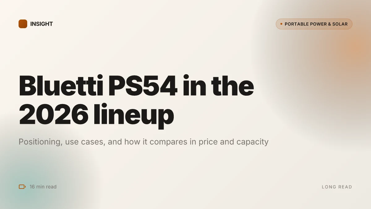 What is the Bluetti PS54, and how it fits into the 2026 portable power lineup