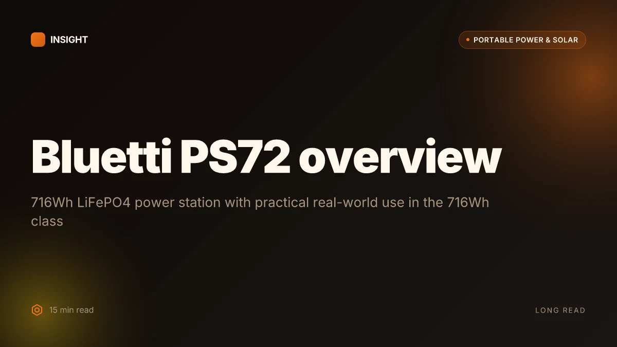 What makes the Bluetti PS72 a standout in 716Wh LiFePO4 power stations