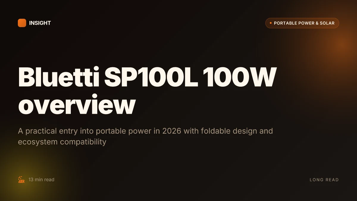 What makes the Bluetti SP100L 100W solar panel a practical entry into portable power in 2026