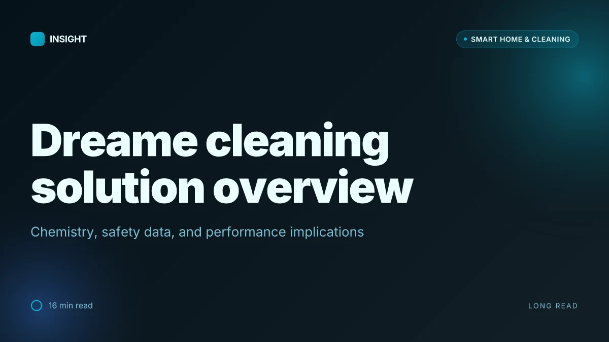 What is the Dreame cleaning solution, and how does its chemistry affect performance and safety