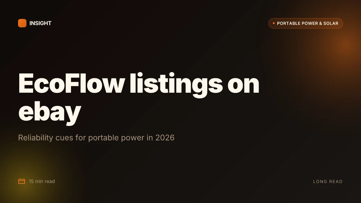 What makes an ebay EcoFlow listing actually reliable for portable power in 2026