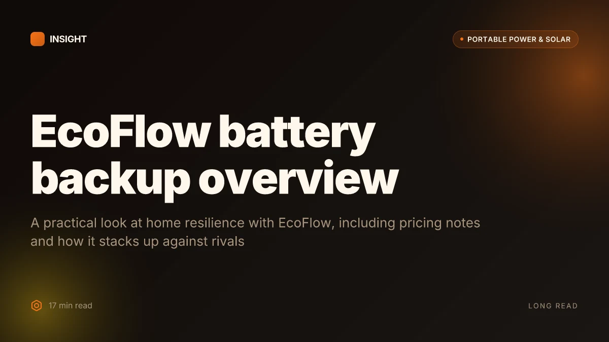 What is EcoFlow battery backup, and where it fits in home power resilience