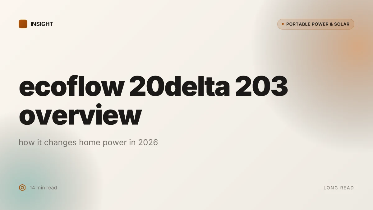 What is ecoflow 20delta 203 and how it changes home power in 2026