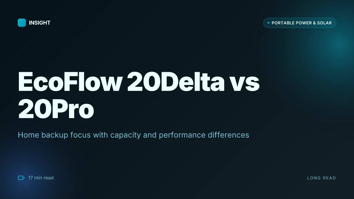 What is EcoFlow 20Delta 20Pro 203 and how they compare for home backup in 203