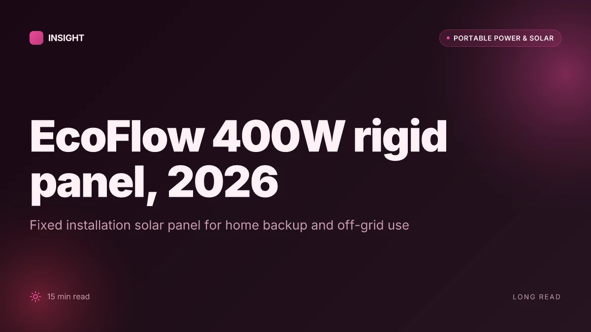 What makes EcoFlow's 400W rigid solar panel stand out for home backup in 2026
