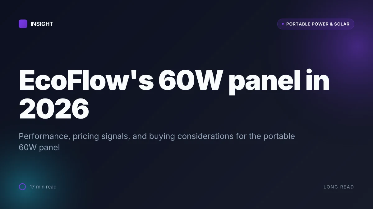 What makes EcoFlow's 60W portable solar panel stand out in 2026