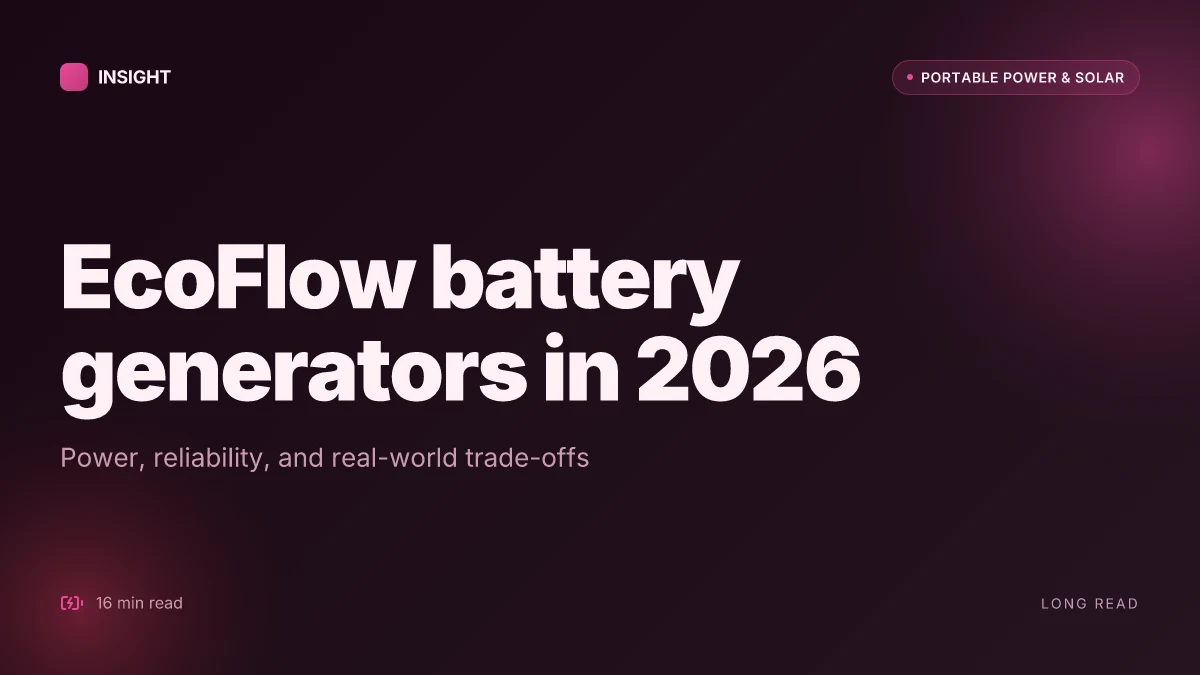 How EcoFlow battery generators perform in 2026: power, reliability, and real-world trade-offs
