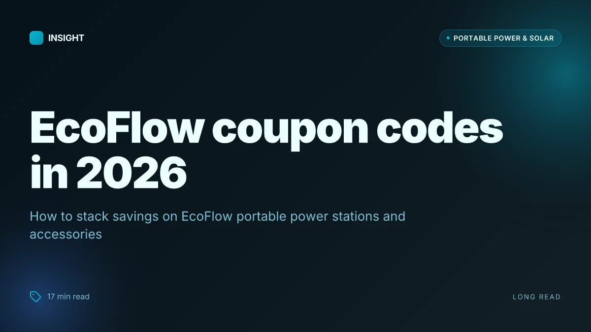 What are ecoFlow coupon codes in 2026 and how to stack savings