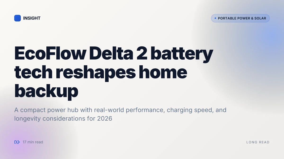 How EcoFlow Delta 2 battery tech reshapes home backup in 2026