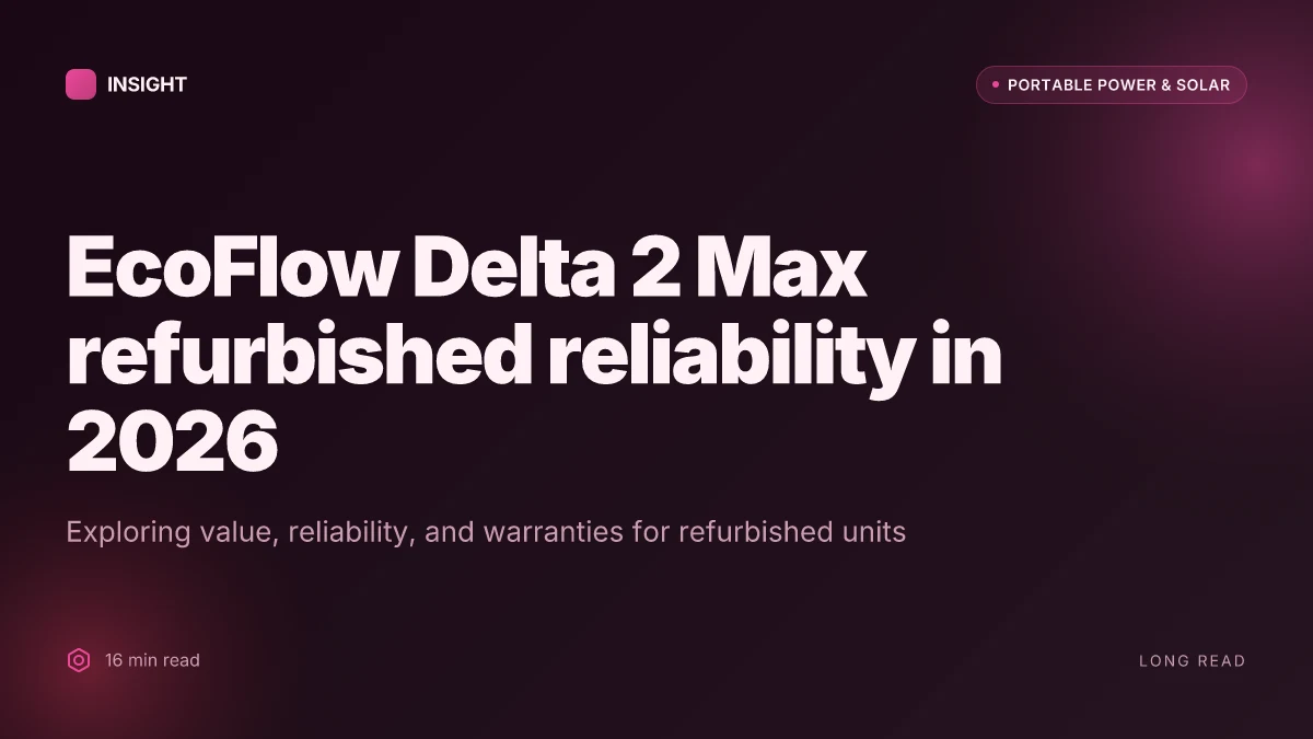 5 Key angles for EcoFlow Delta 2 Max refurbished reliability in 2026