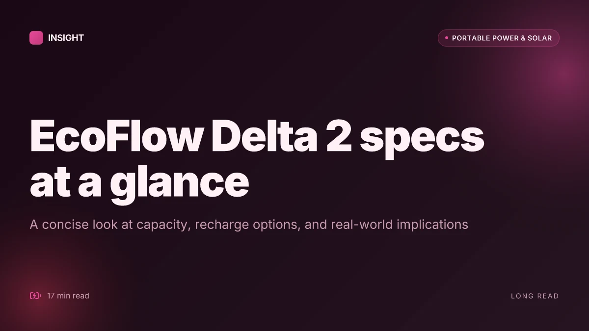 What makes the EcoFlow Delta 2 specs stand out in 2026