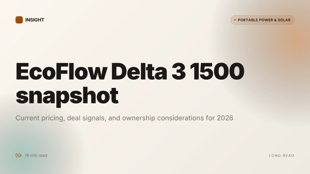 What makes the EcoFlow Delta 3 1500 a compelling choice for portable power in 2026