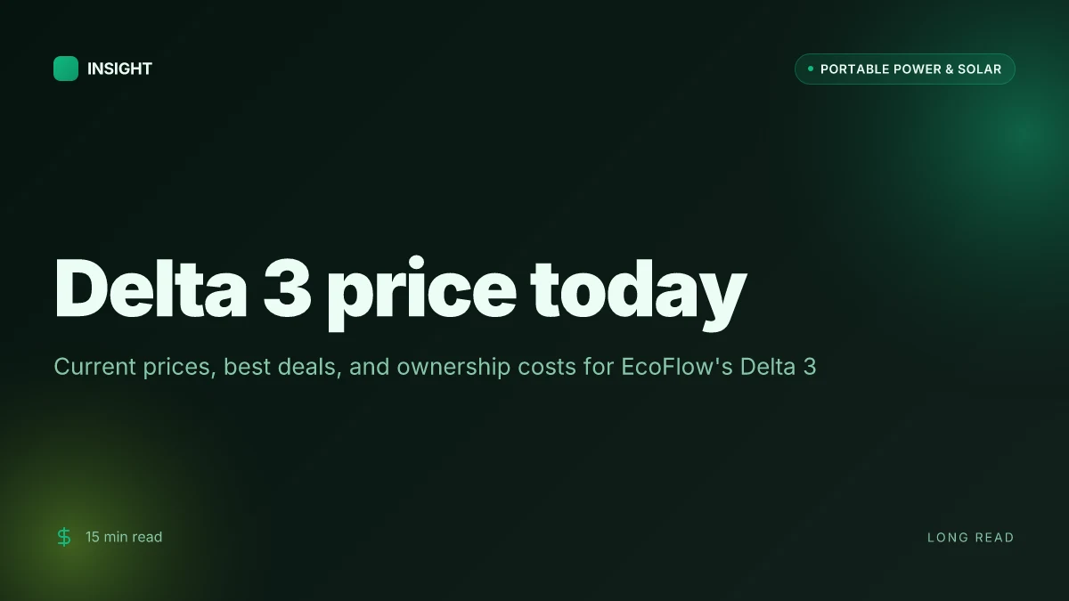 What is the EcoFlow Delta 3 price today and where to buy for the best deal