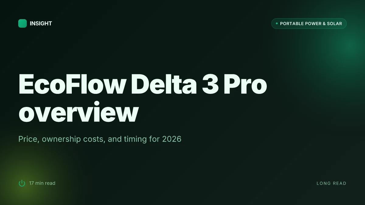 What makes the EcoFlow Delta 3 Pro stand out in 2026