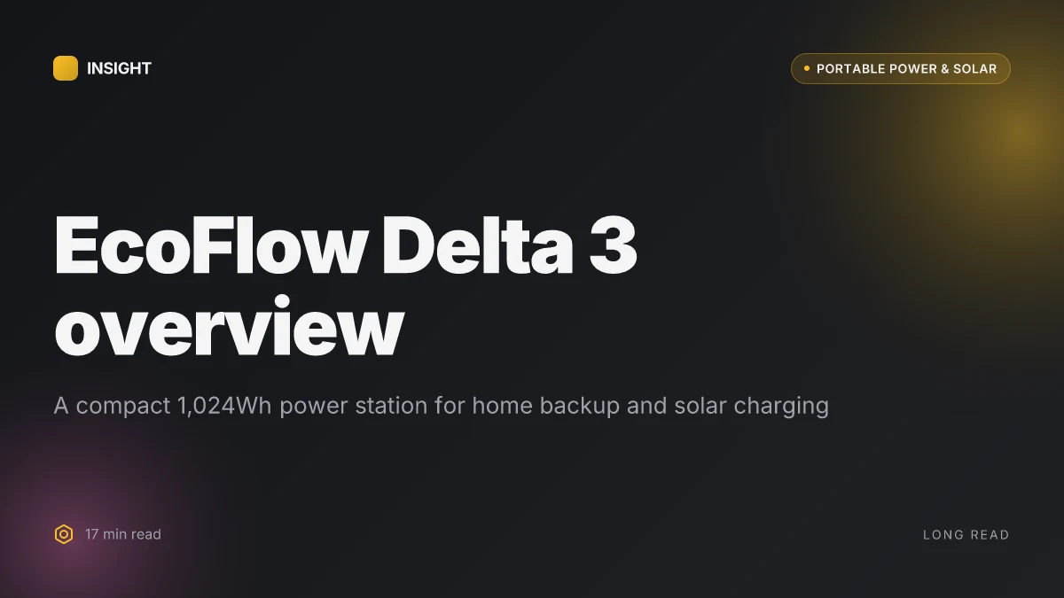 How the EcoFlow Delta 3 changes portable power in 2026