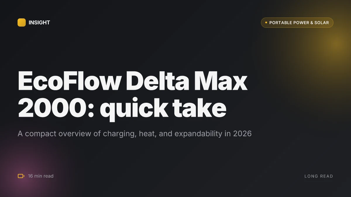 What makes the EcoFlow Delta Max 2000 different in 2026