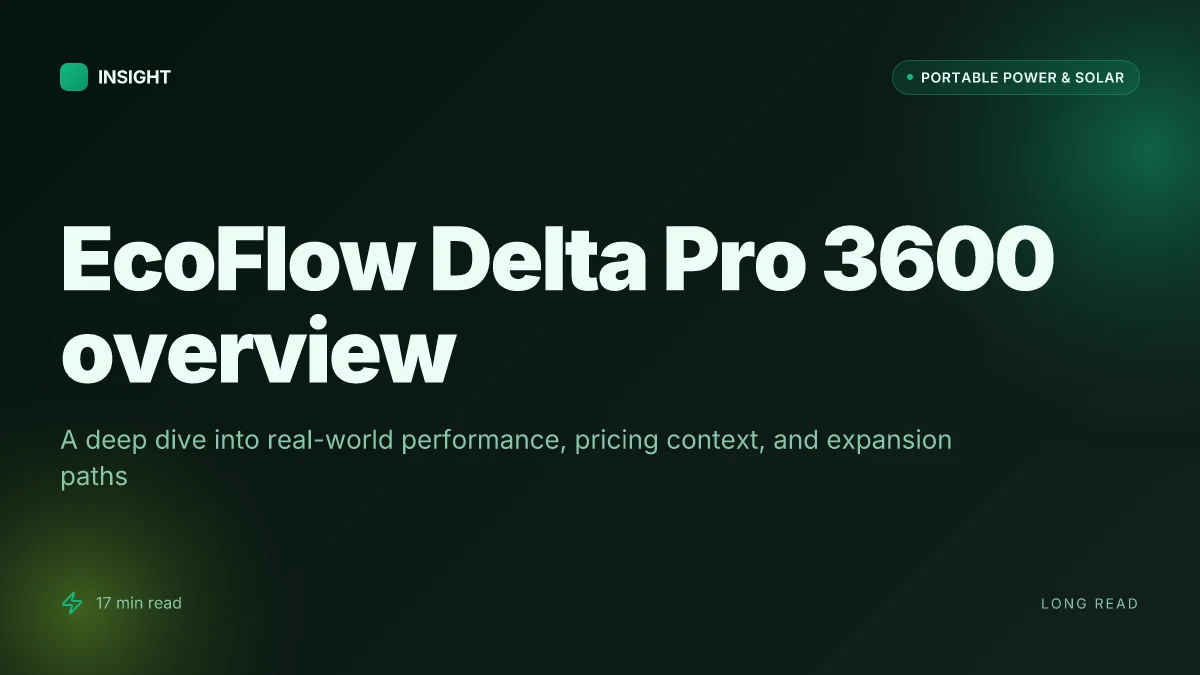What is the EcoFlow Delta Pro 3600, and why its real-world performance matters