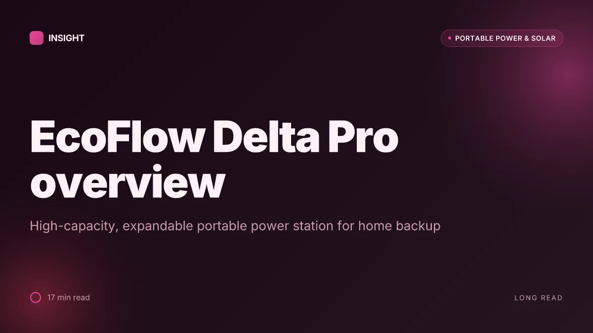 What makes the EcoFlow Delta Pro power station different from other backup systems