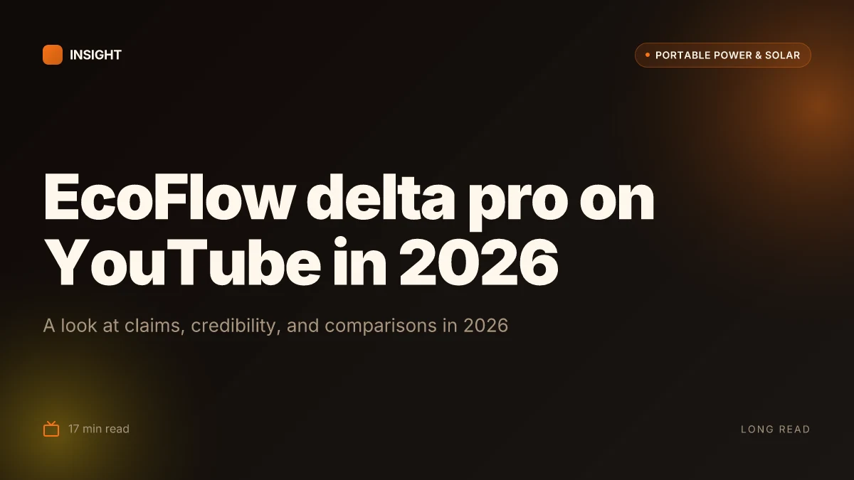 How EcoFlow Delta Pro performs on YouTube in 2026