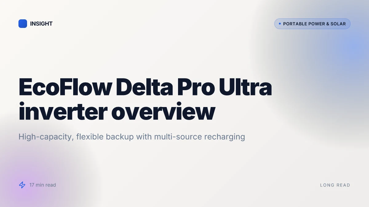 What makes the EcoFlow DELTA Pro Ultra inverter different from standard power stations