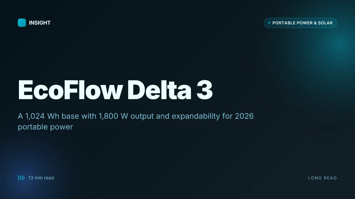 What is the EcoFlow Delta 3, and how does it reshape portable power in 2026