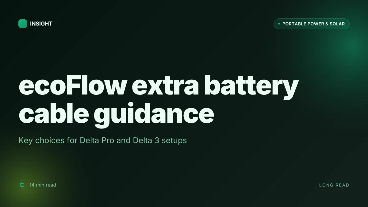 How to choose and use the ecoflow extra battery cable for delta pro
