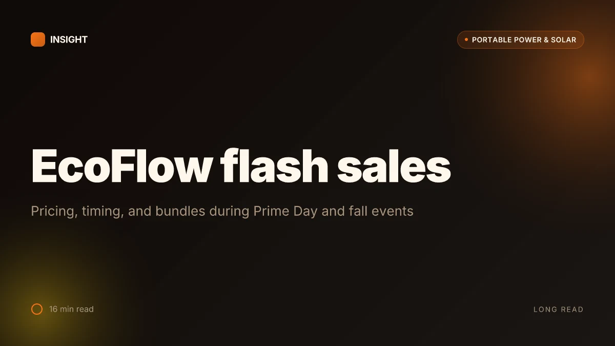 How EcoFlow flash sales shape power on the go