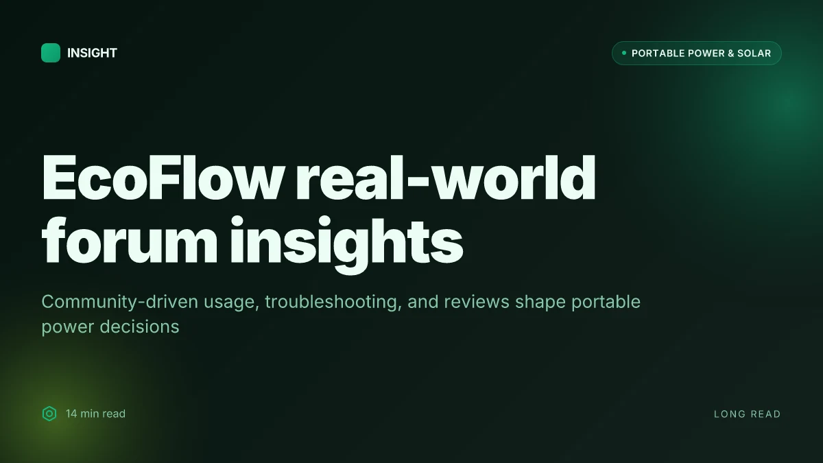 How EcoFlow forum reveals real-world usage and community insights for portable power