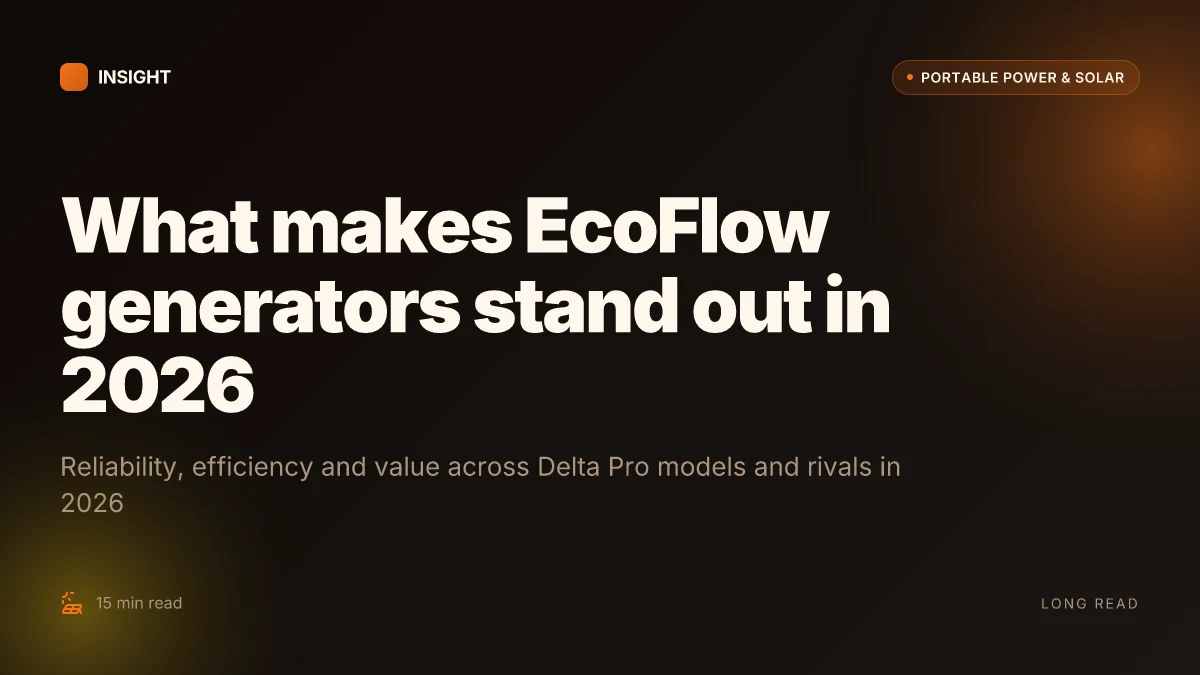 What makes EcoFlow generators stand out in 2026