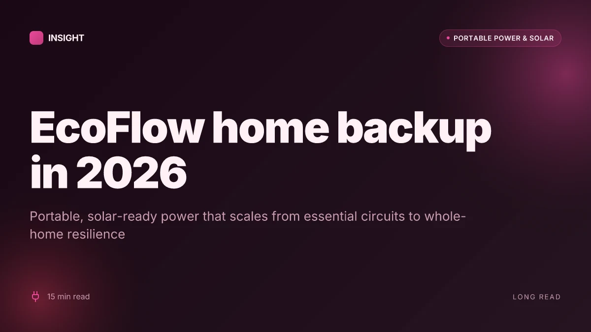 What is EcoFlow for home use, and how to pick the right model in 2026