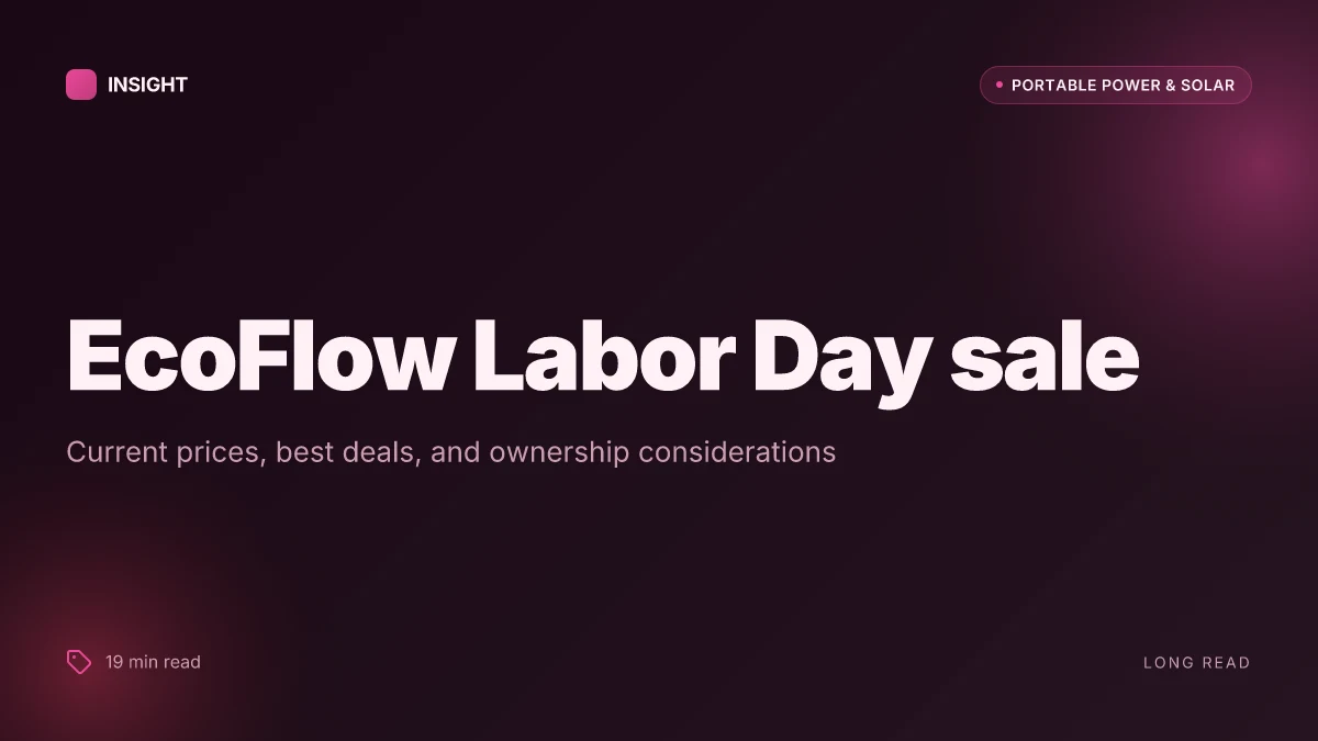 How EcoFlow’s Labor Day sale reshapes portable power choices in 2026