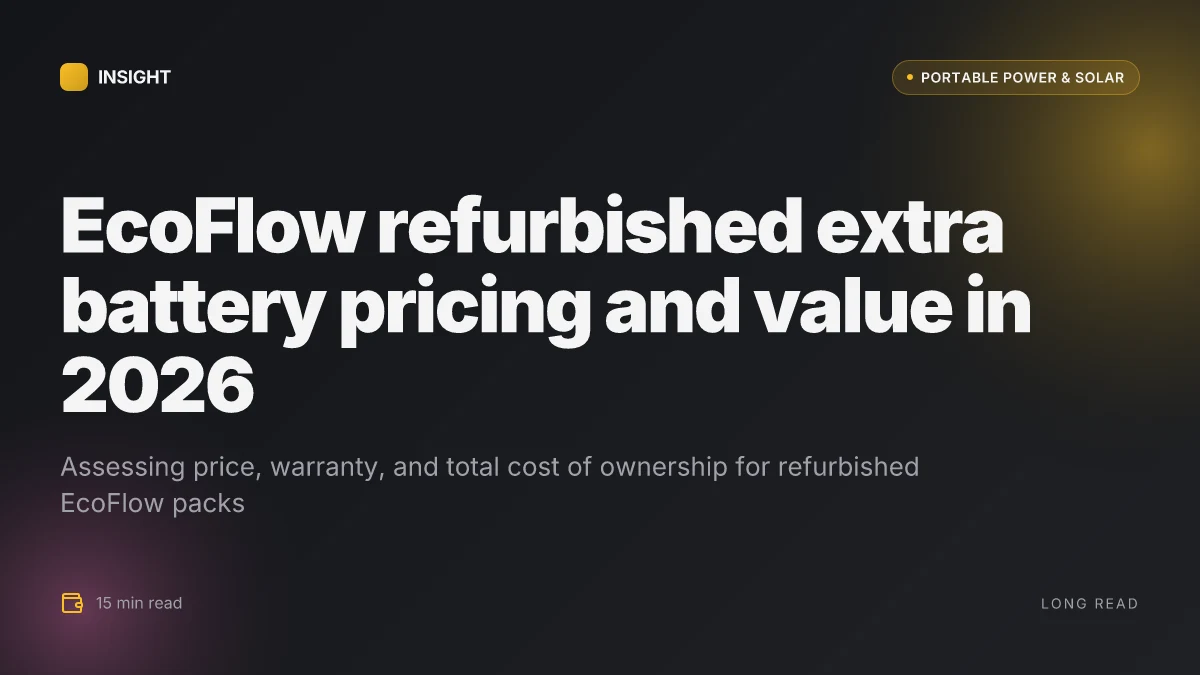 What is an EcoFlow refurbished extra battery, and why it can be a smart move in 2026