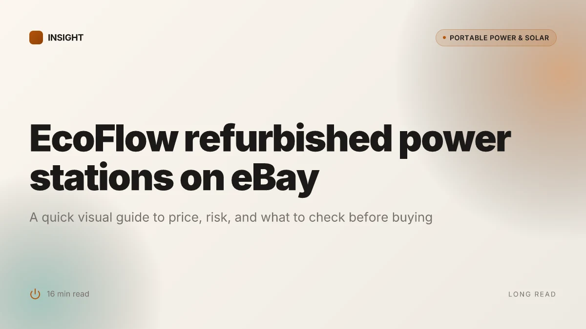 What you should know about EcoFlow refurbished power stations on eBay