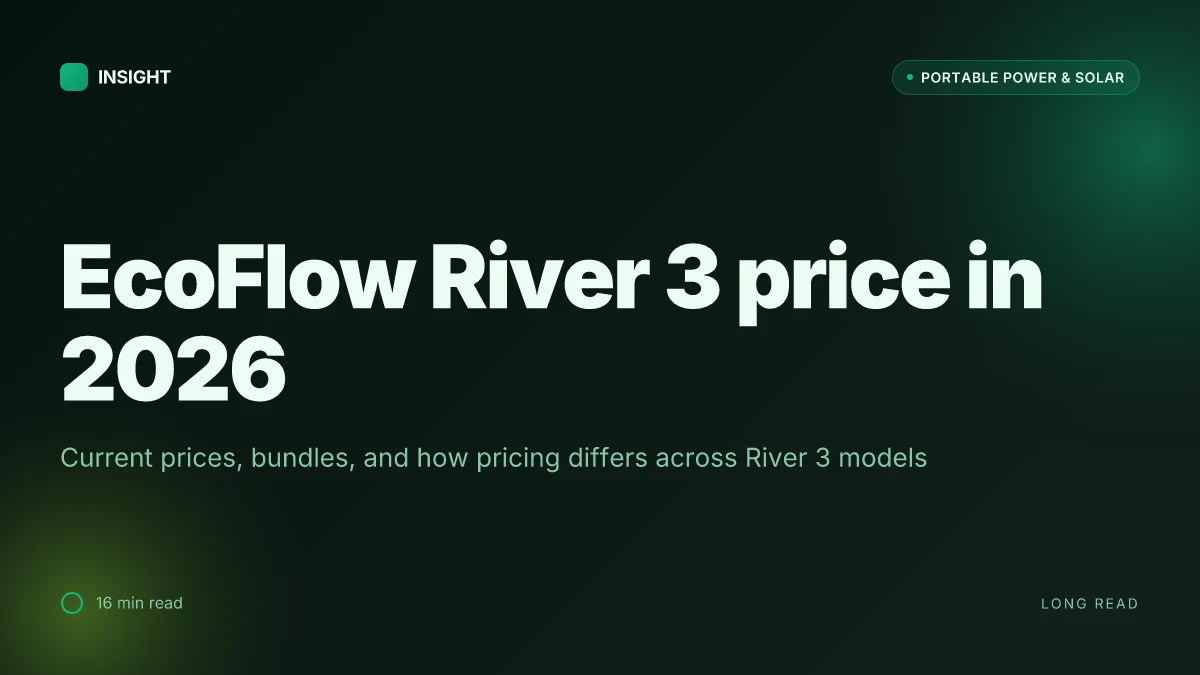 What is the EcoFlow River 3 price in 2026, and how does it compare across models
